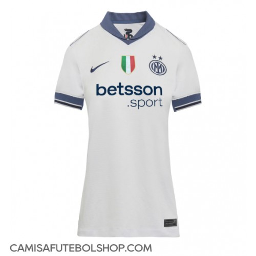 Camisa de time de futebol Inter Milan Replicas 2º Equipamento Feminina 2024-25 Manga Curta